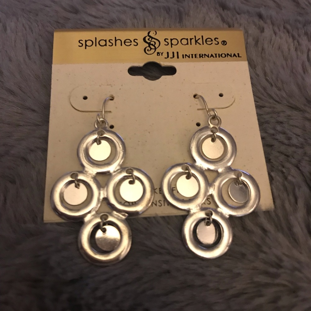 NWT Splashes & Sparkles Chandelier Earrings